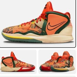 Nike Kyrie Infinity Green Orange 1 People 1 World Basktball Y2K Sneakers 8.5